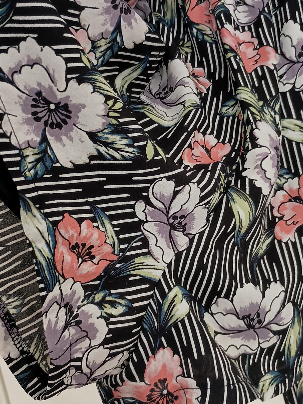Lily Rose Black Floral Off-Shoulder One Piece Shorts Jumpsuit with Tie Waist - Picture 7 of 8